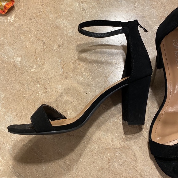 Black Strappy Heel - Picture 2 of 4